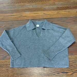 a new day Gray V-Neck Sweater